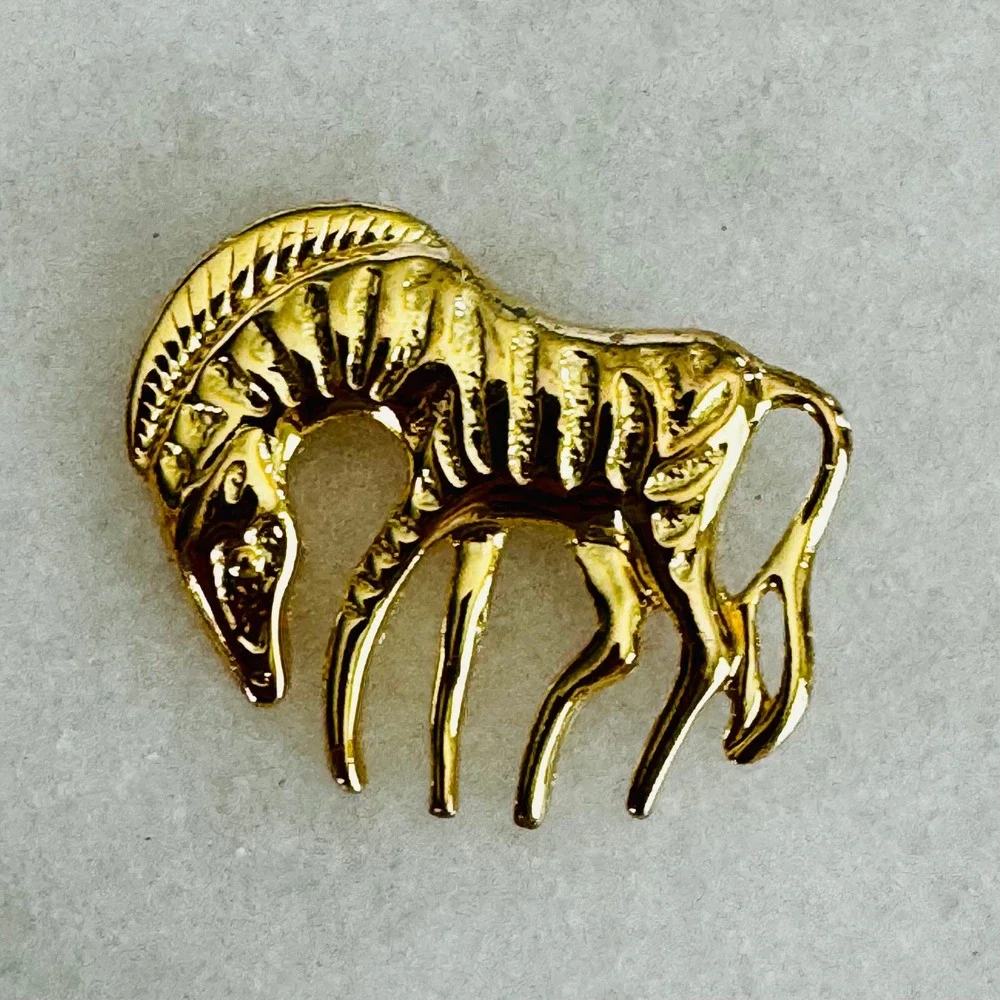 Vintage Style Safari Animal Brooch Pin Set Gold Silver Tone 3pc Rhinestone